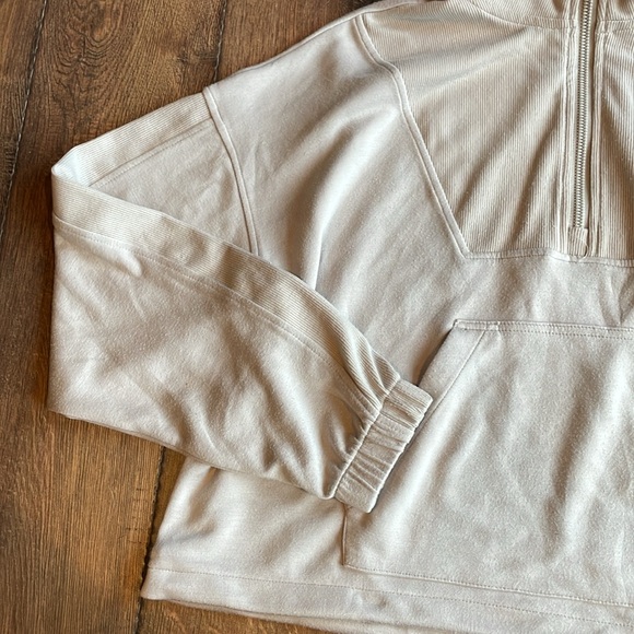 3 for $30* NWOT Cream Quarter-Zip Pullover - Picture 3 of 4